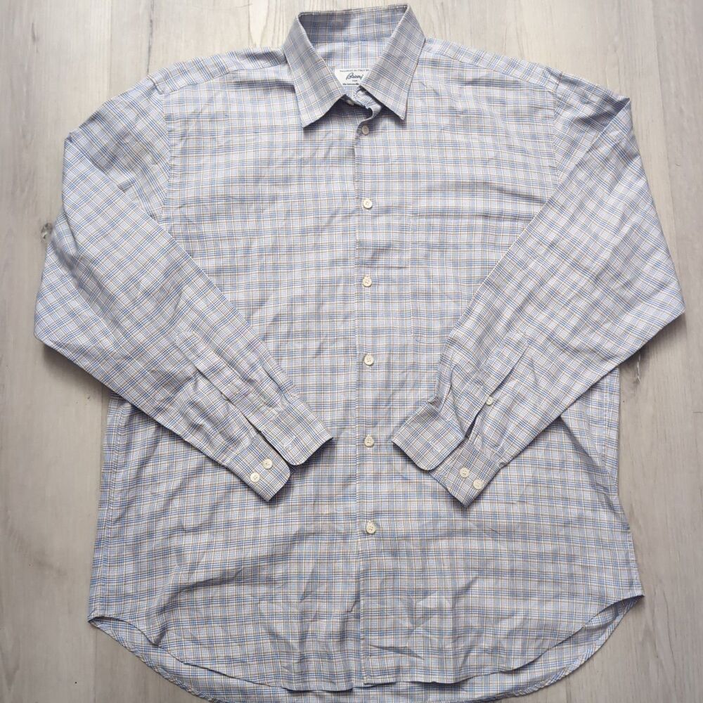 BRIONI for Neiman Marcus Shirt Mens Size On Tag Large (Measurements In Pictures)